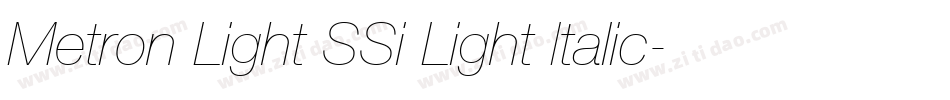 Metron Light SSi Light Italic字体转换